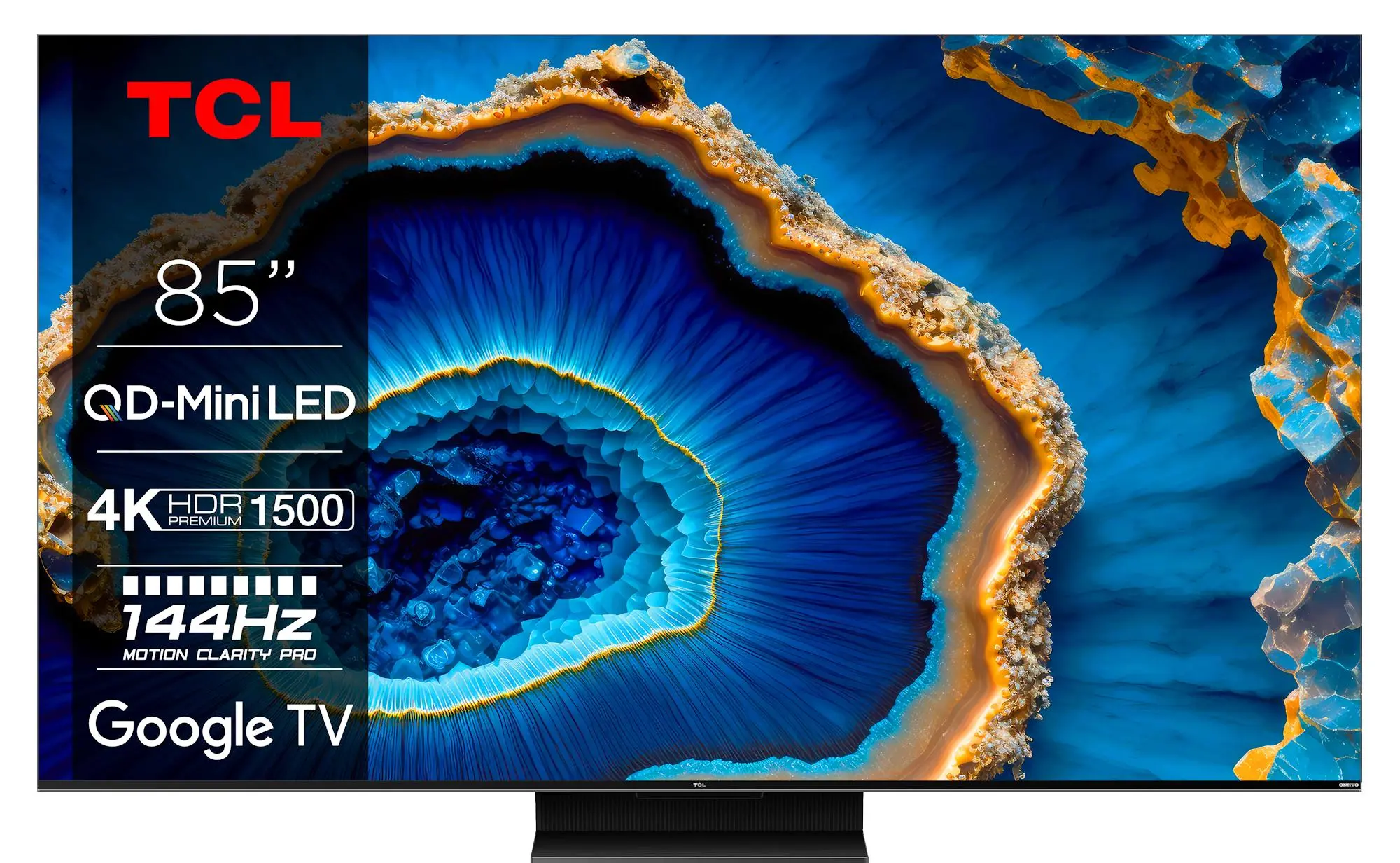 Telewizor TCL QD-Mini LED 85C805 85" QLED 4K 144Hz Google TV Dolby Vision IQ Dolby Atmos HDMI 2.1 DVB-T2