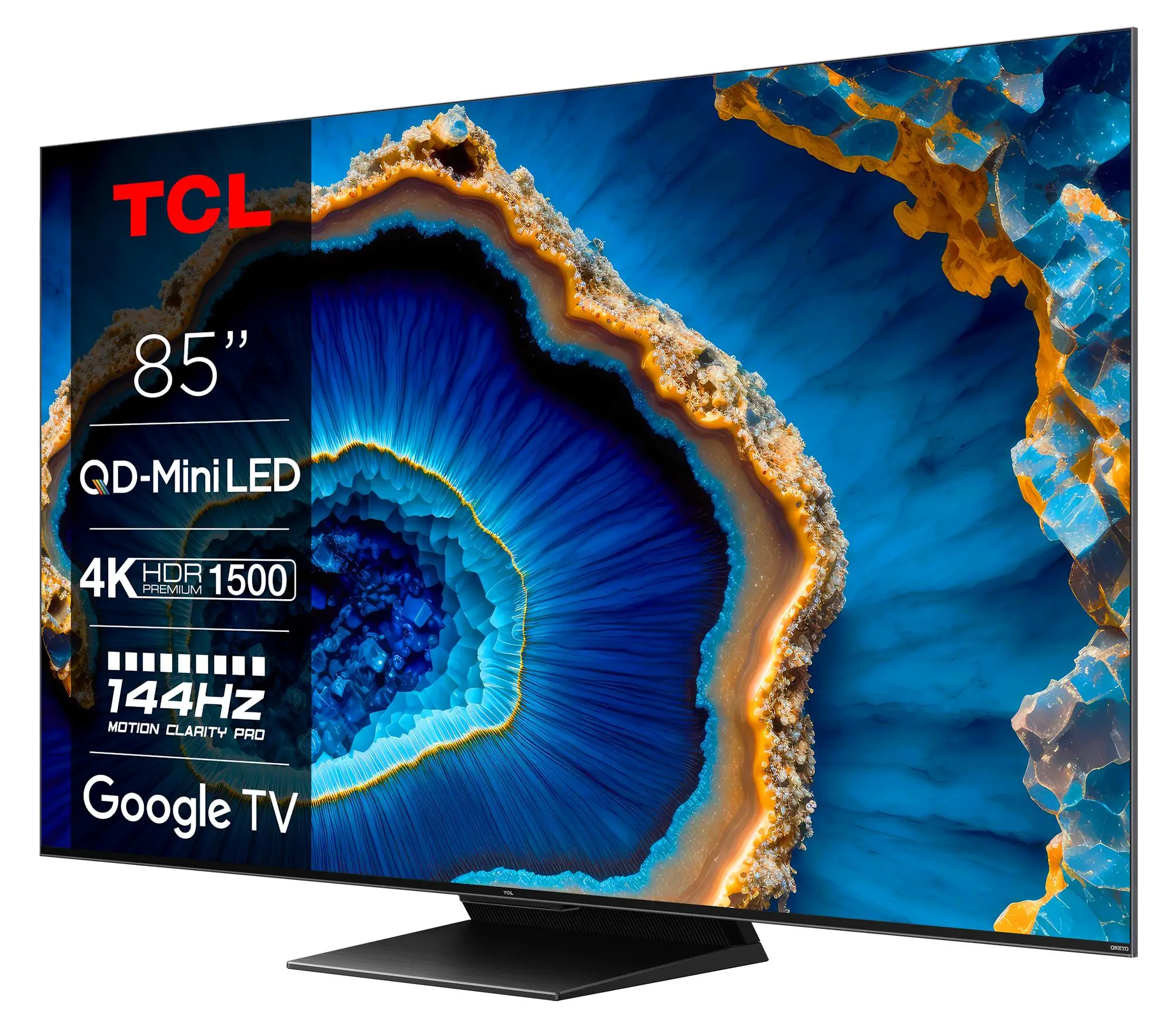 Telewizor TCL QD-Mini LED 85C805 85" QLED 4K 144Hz Google TV Dolby Vision IQ Dolby Atmos HDMI 2.1 DVB-T2