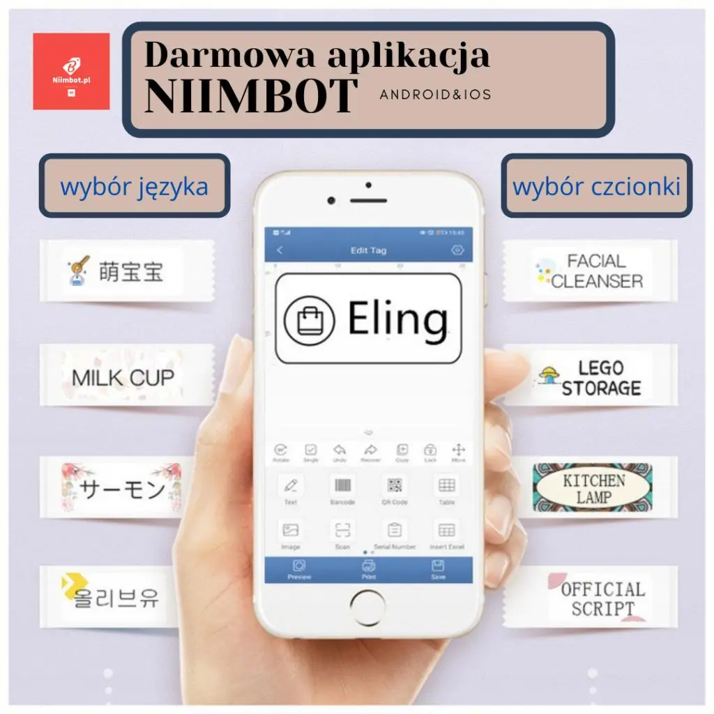 Drukarka etykiet Niimbot D11 Biały