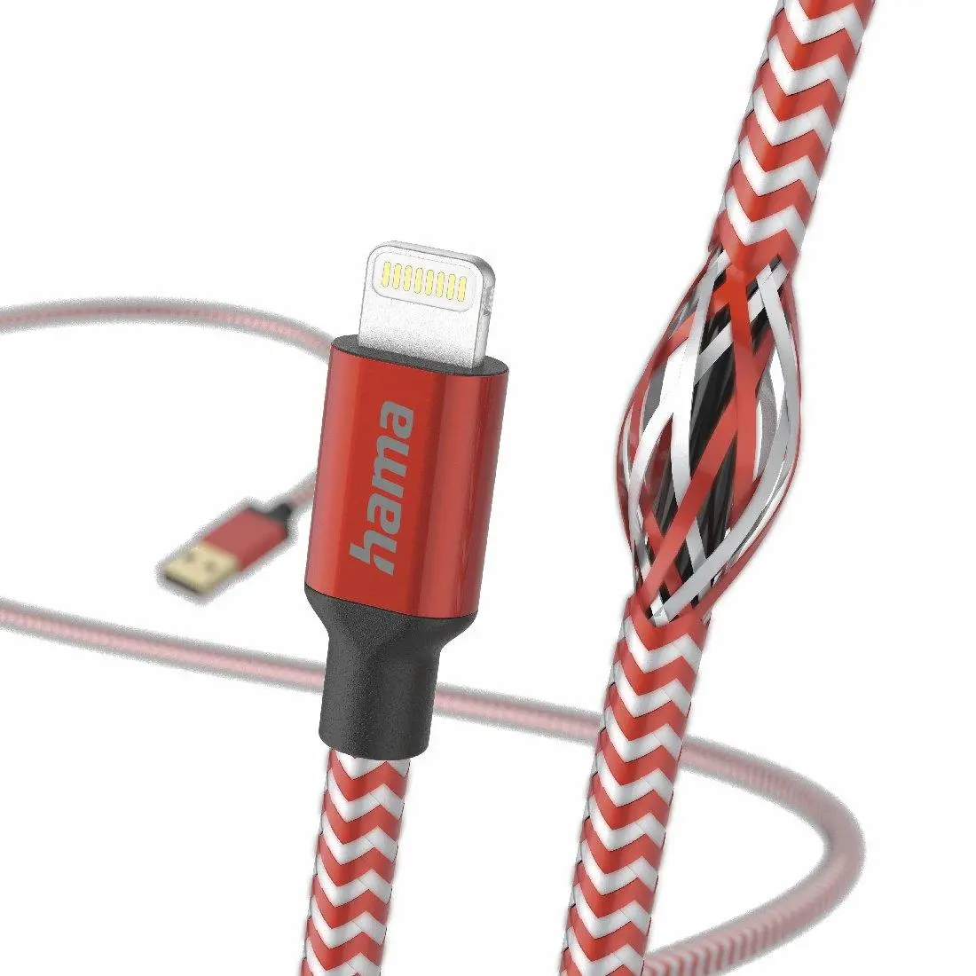 Kabel Hama Reflected Lightning do USB 1,5m Czerwony