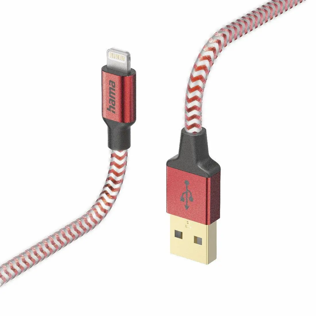 Kabel Hama Reflected Lightning do USB 1,5m Czerwony