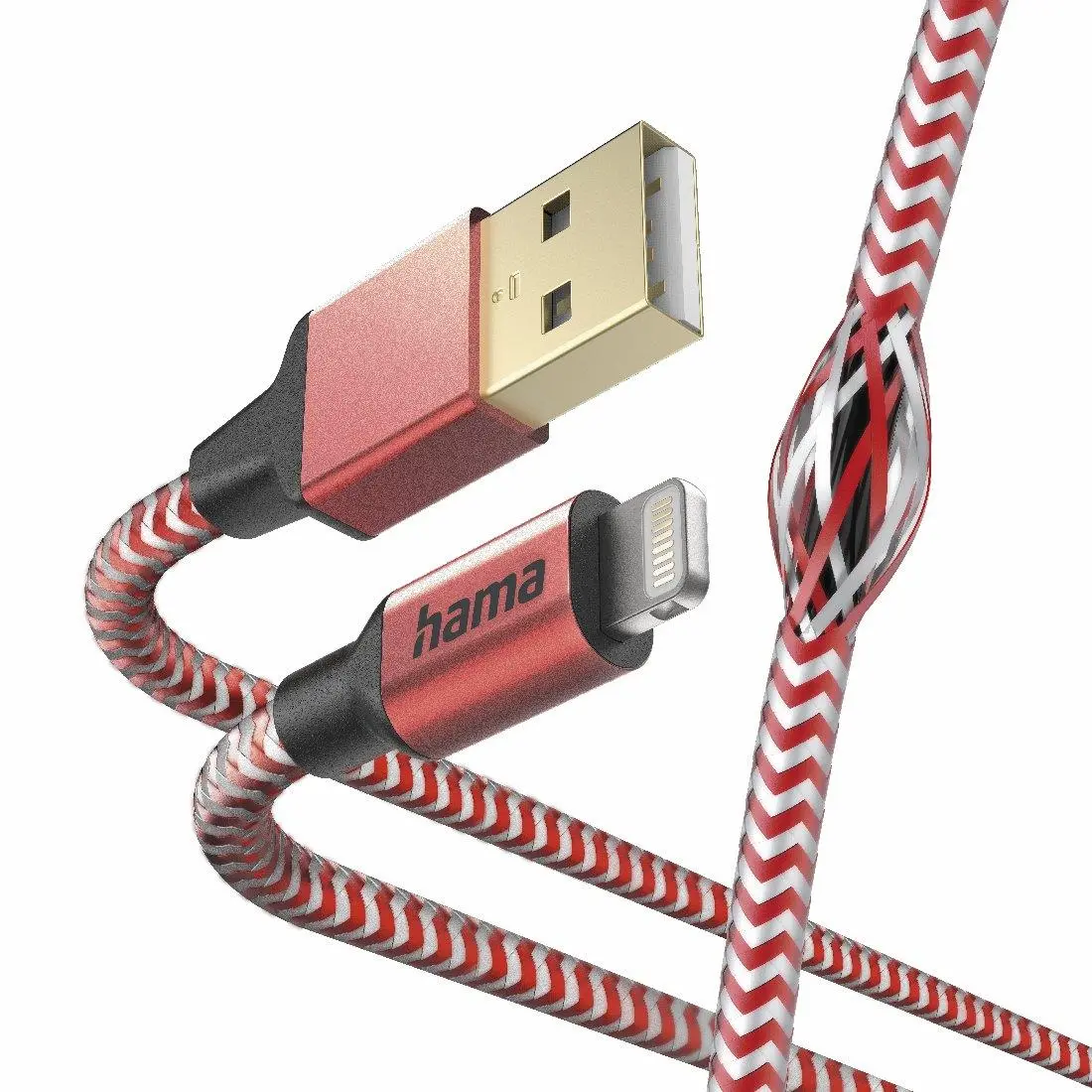 Kabel Hama Reflected Lightning do USB 1,5m Czerwony