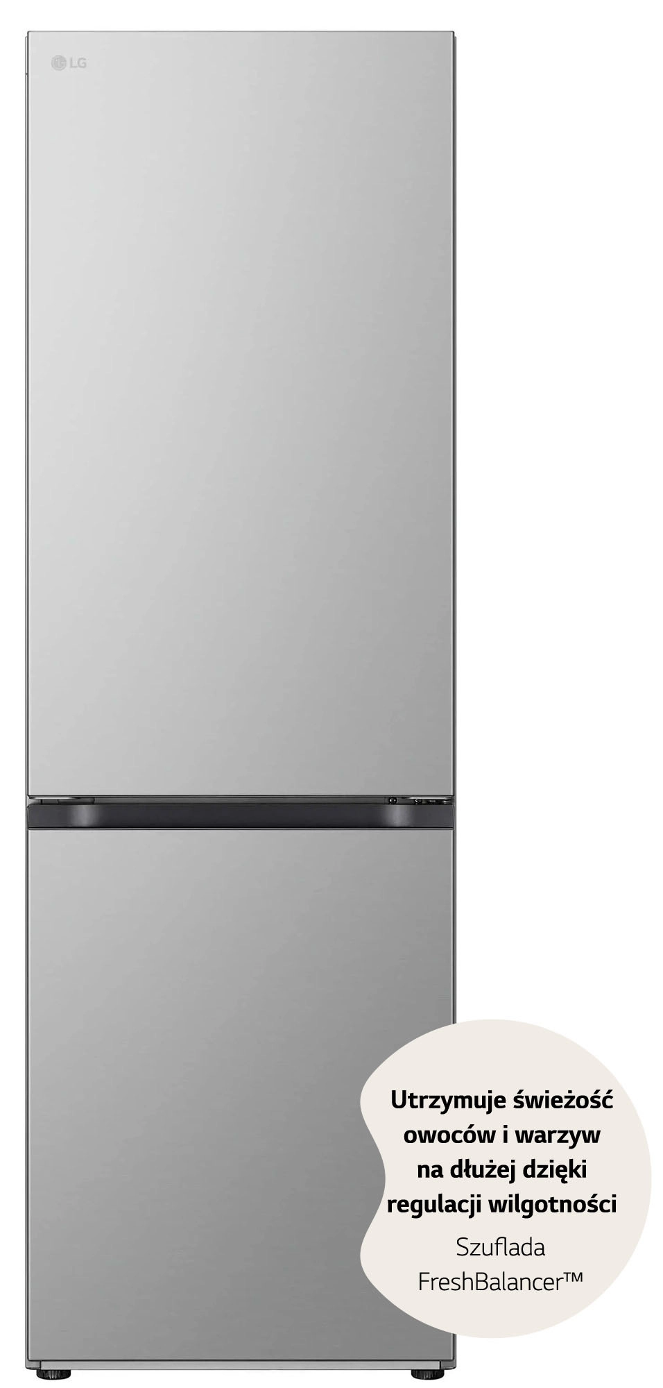 Lodówka LG GBV5140DPY Pełny No Frost 186cm Szuflada z kontrolą wilgotności Srebrny