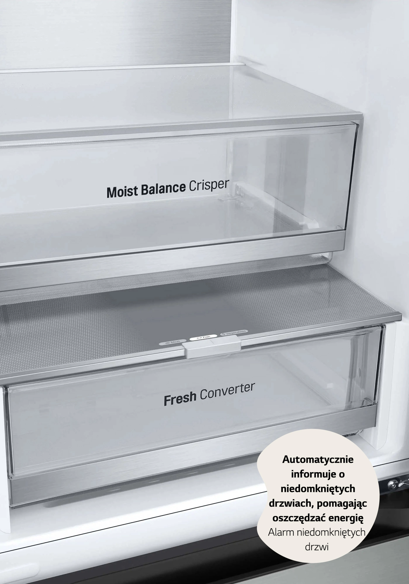 Lodówka LG GBV5140DPY Pełny No Frost 186cm Szuflada z kontrolą wilgotności Srebrny