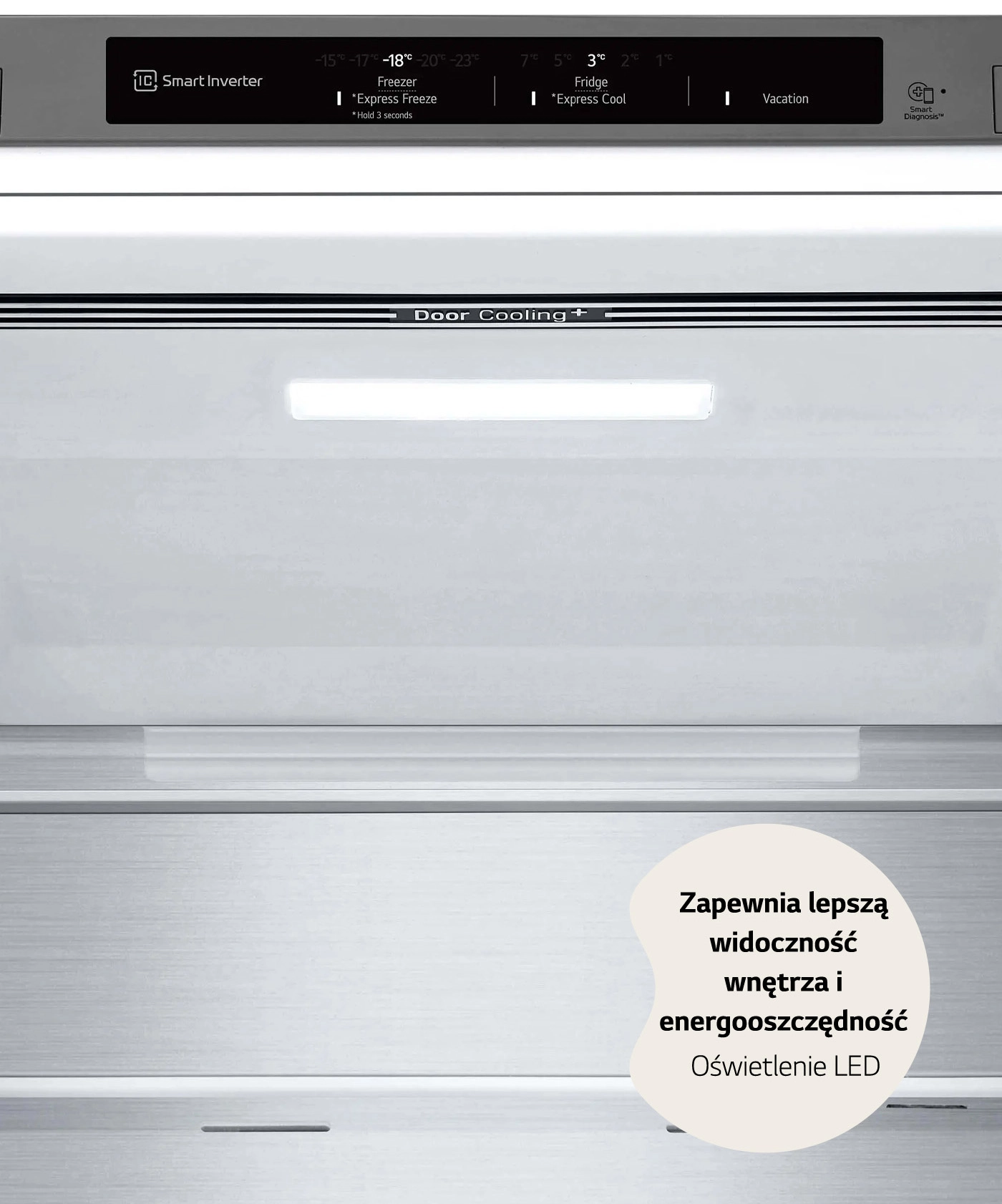 Lodówka LG GBV5140DPY Pełny No Frost 186cm Szuflada z kontrolą wilgotności Srebrny