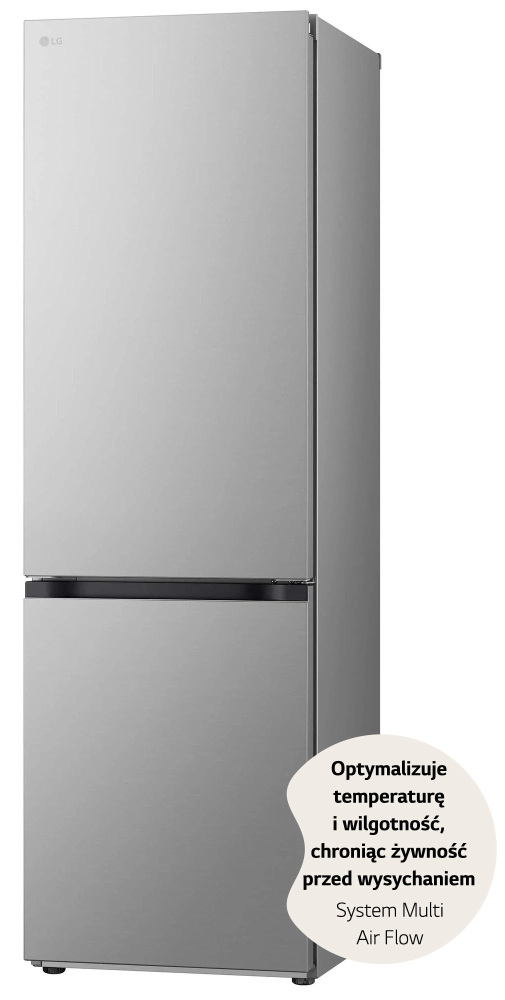 Lodówka LG GBV5140DPY Pełny No Frost 186cm Szuflada z kontrolą wilgotności Srebrny