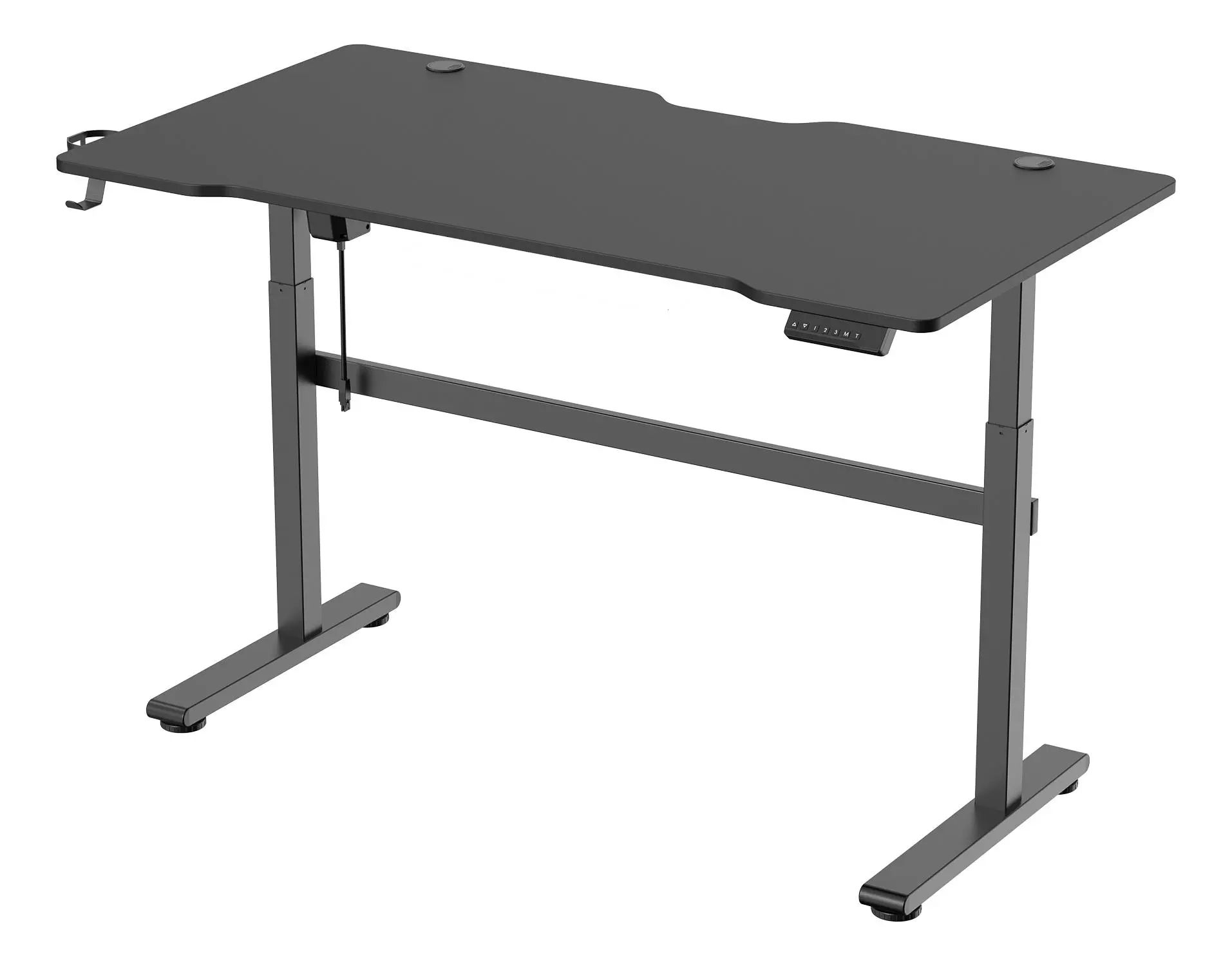 Biurko Deltaco GAM-140 140cm Regulacja wysokości Czarny