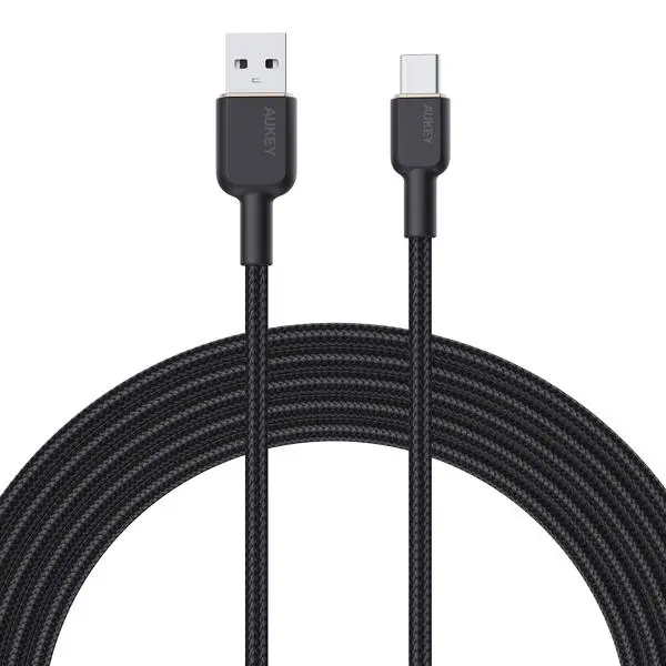 Kabel Aukey CB-NAC2-BK USB-A do USB-C PD 60W 1,8m Czarny