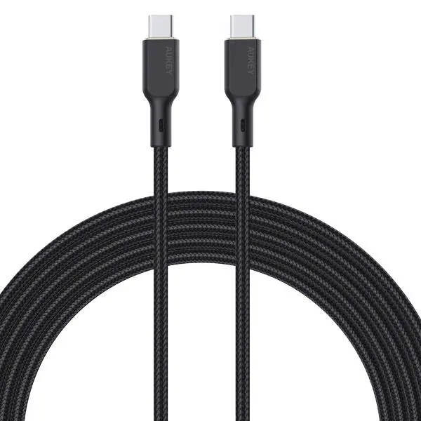 Kabel Aukey CB-KCC102 USB-C do USB-C PD 100W 1,8m Czarny