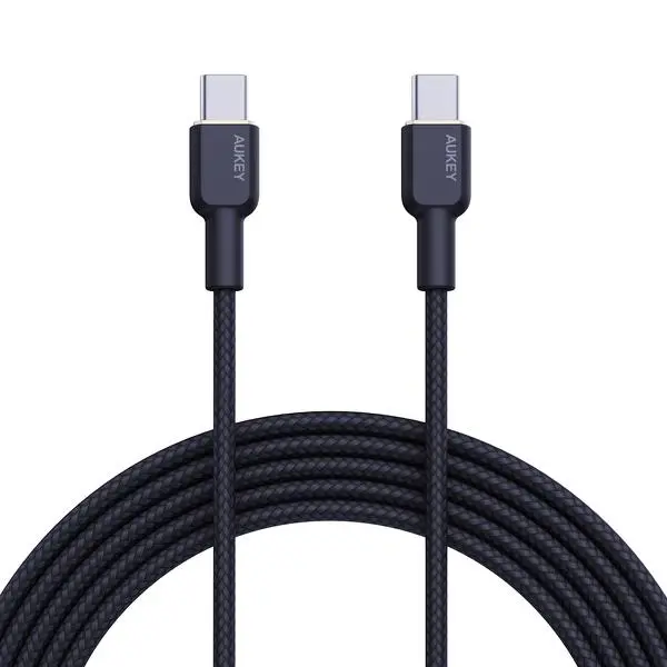 Kabel Aukey CB-NCC1-BK USB-C do USB-C PD 60W 1m Czarny