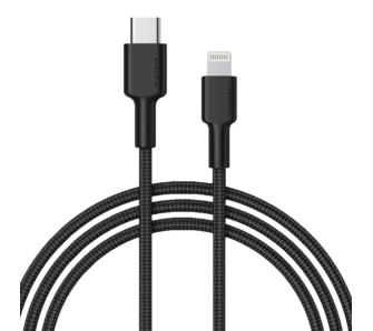 Kabel Aukey USB-C - Lightning 27W 1,8m