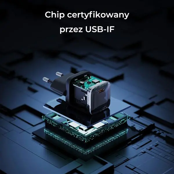 Ładowarka sieciowa Aukey Omnia II PA-B1L GaN, USB-C, PD 30W, Czarny