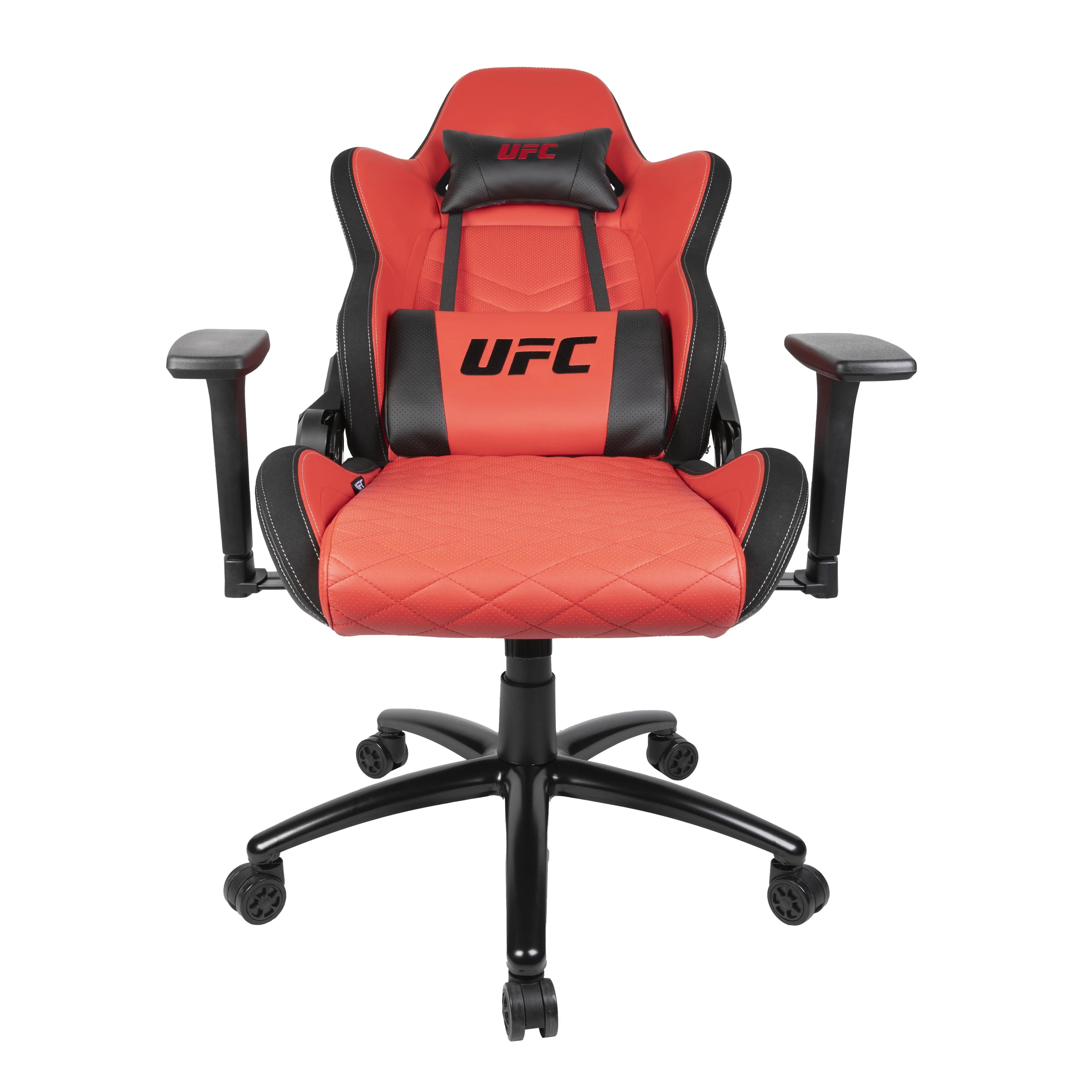 Fotel Konix Premum UFC Gamingowy do 130kg Skóra ECO Czarno-czerwony