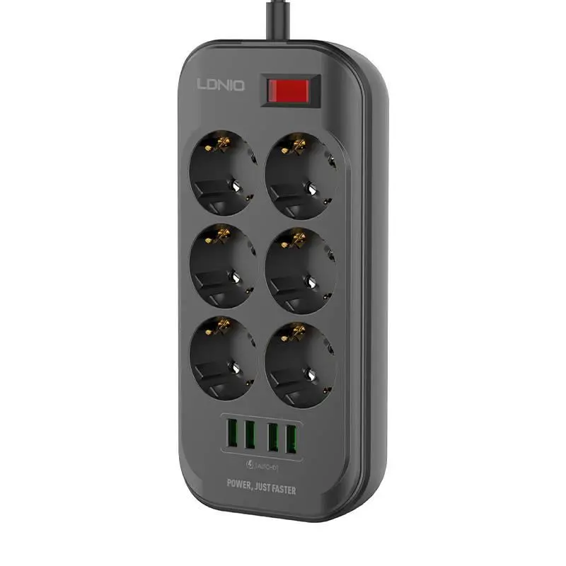 Listwa Ldnio SE6403 6 gniazd 2m Czarny