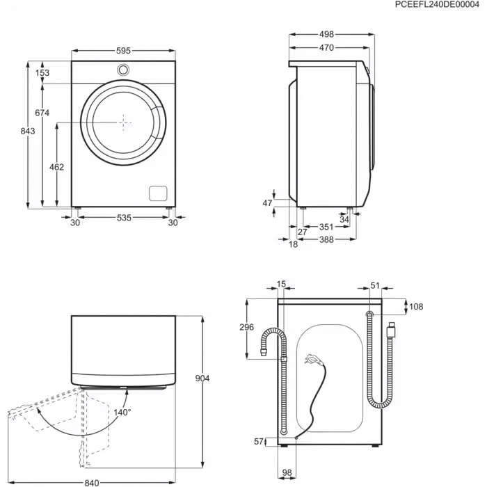 Pralka Electrolux 600 SensiCare EW6SMB227CP Slim 7kg 1200obr/min
