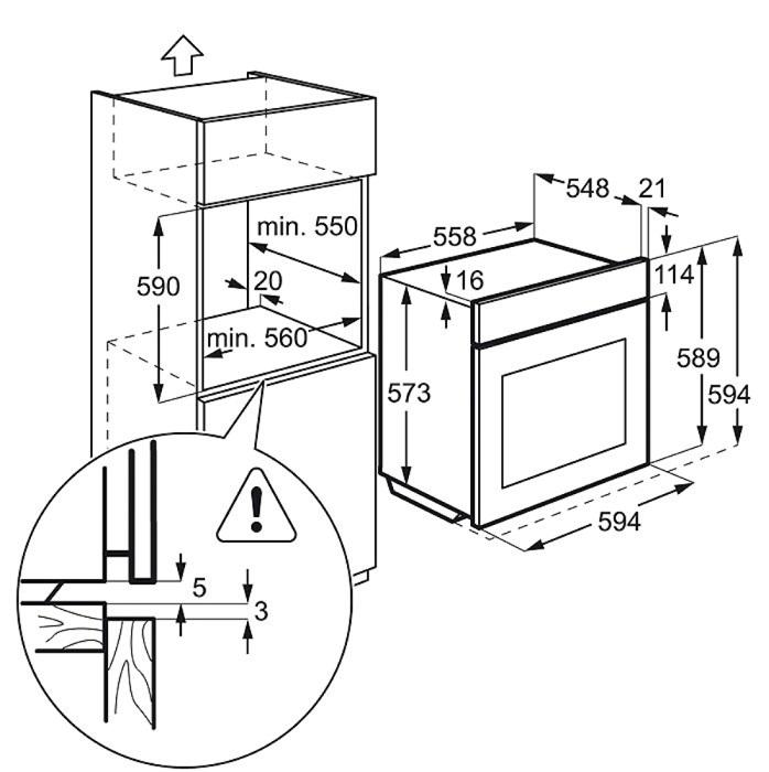 Piekarnik elektryczny parowy Electrolux EOA5654AOX - termoobieg - prowadnice teleskopowe