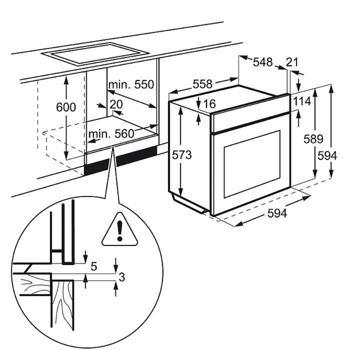 Piekarnik elektryczny parowy Electrolux EOA5654AOX - termoobieg - prowadnice teleskopowe