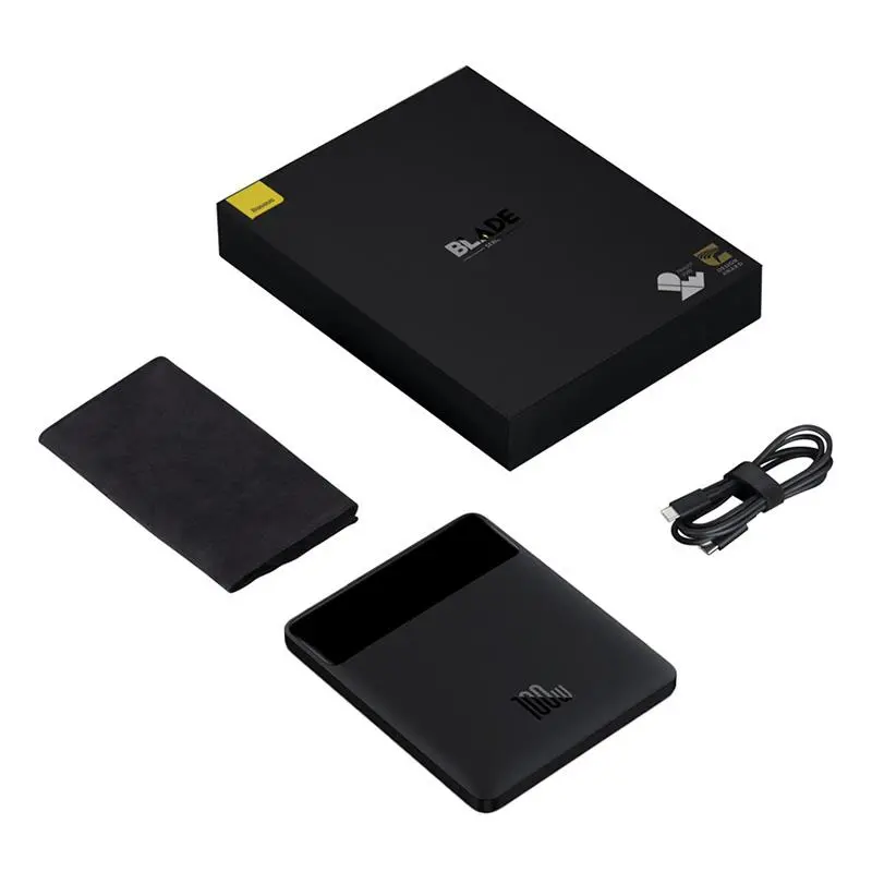 Powerbank Baseus PPBL000201 Blade 20000mAh, 2xUSB, 2xUSB-C, 100W Czarny