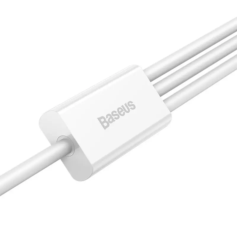 Kabel Baseus Quick Charge USB to M+L+C Superior Data 3,5A 0,5m Biały