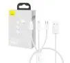 Kabel Baseus Quick Charge USB to M+L+C Superior Data 3,5A 0,5m Biały