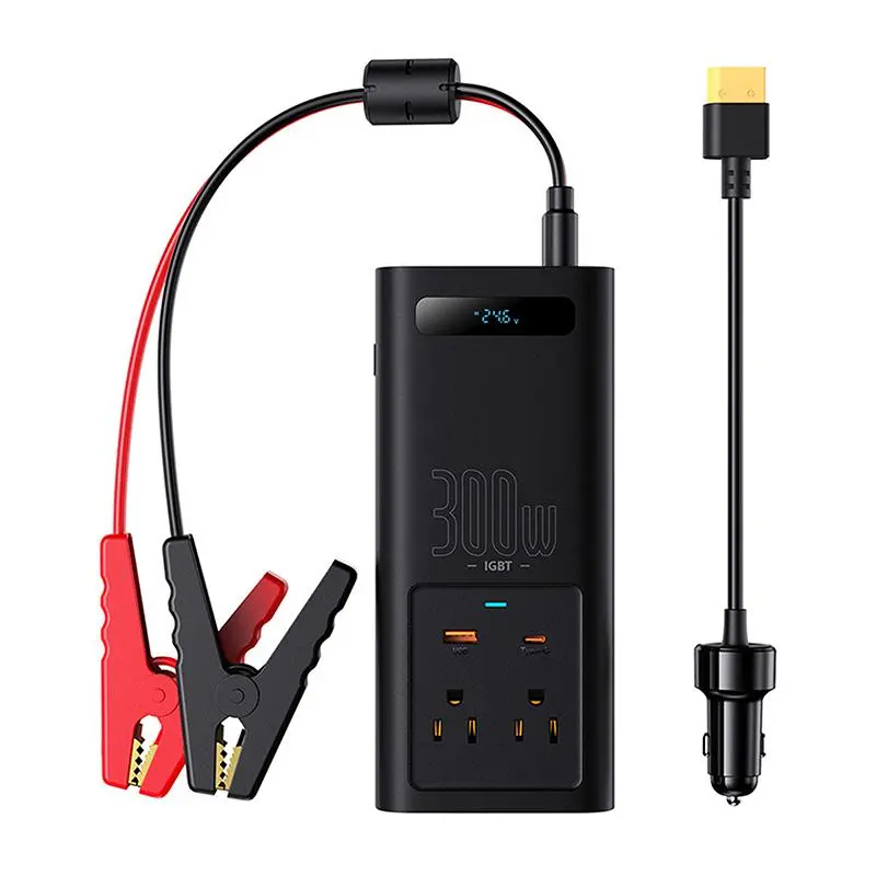 Przetwornica Baseus C00337600111-00, 300W, 24V, CN/EU Czarny