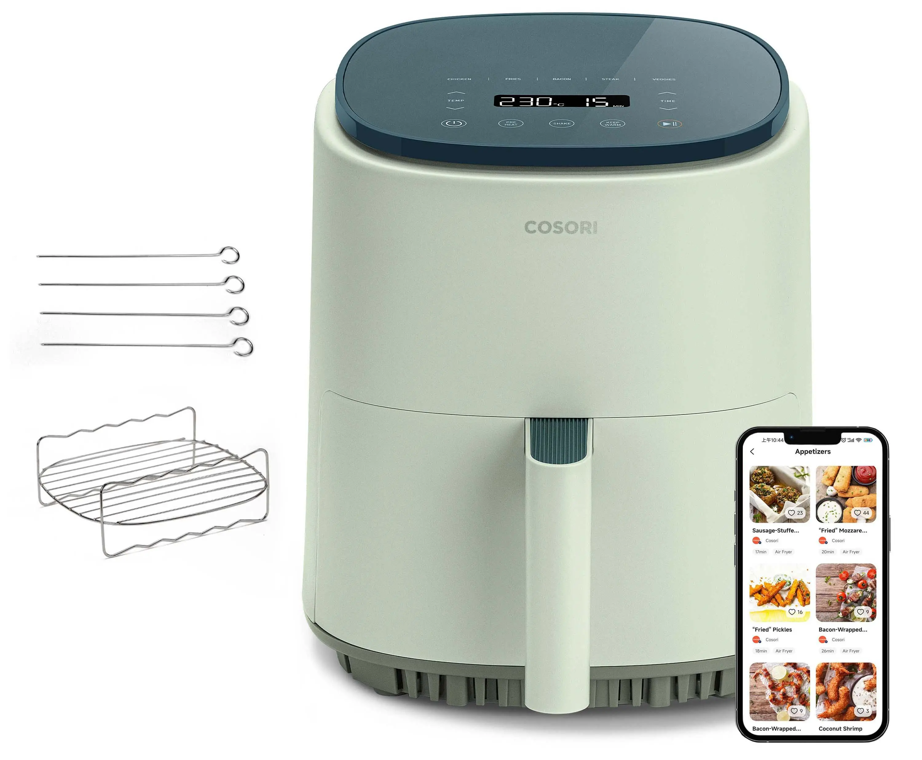 Air fryer Cosori Lite CAF-LI401S-GEUR 1500W 3,8l Aplikacja mobilna