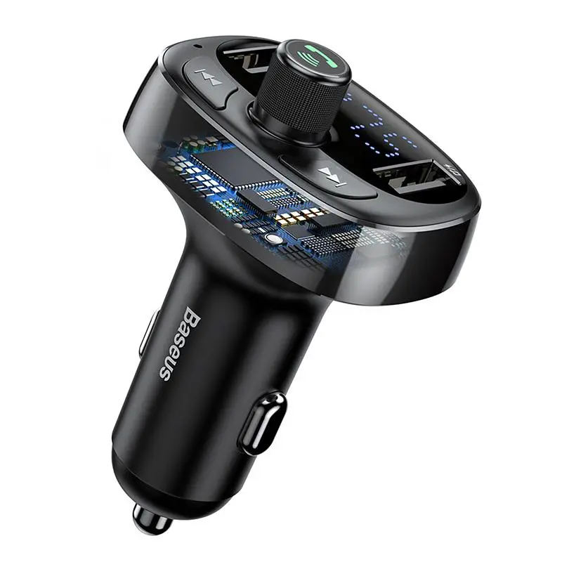 Transmiter FM Baseus CCMT000301 T-typed S-09 Bluetooth , 2x USB