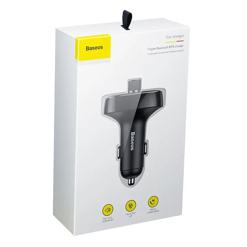 Transmiter FM Baseus CCMT000301 T-typed S-09 Bluetooth , 2x USB