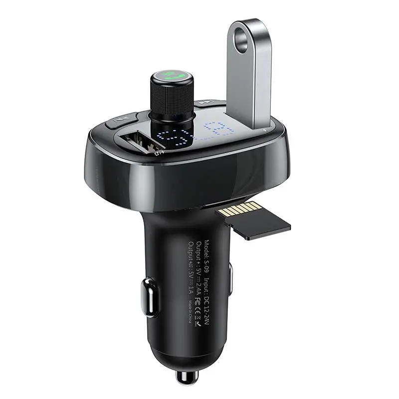 Transmiter FM Baseus CCMT000301 T-typed S-09 Bluetooth , 2x USB