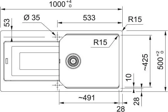 Zlewozmywak Franke Urban UBG 611-100 XL GSC Granitowy Biały polarny