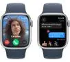 Apple Watch Series 9 GPS + Cellular koperta 41mm z aluminium Srebrny pasek sportowy Niebieski