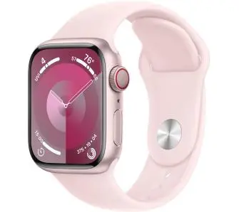 Smartwatch Apple Series 9 GPS + Cellular 41mm z aluminium Różowym pasek sportowy Jasnoróżowy M/L