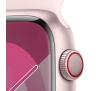 Smartwatch Apple Watch Series 9 GPS + Cellular koperta 45mm z aluminium Różowym pasek sportowy Jasnoróżowy S/M