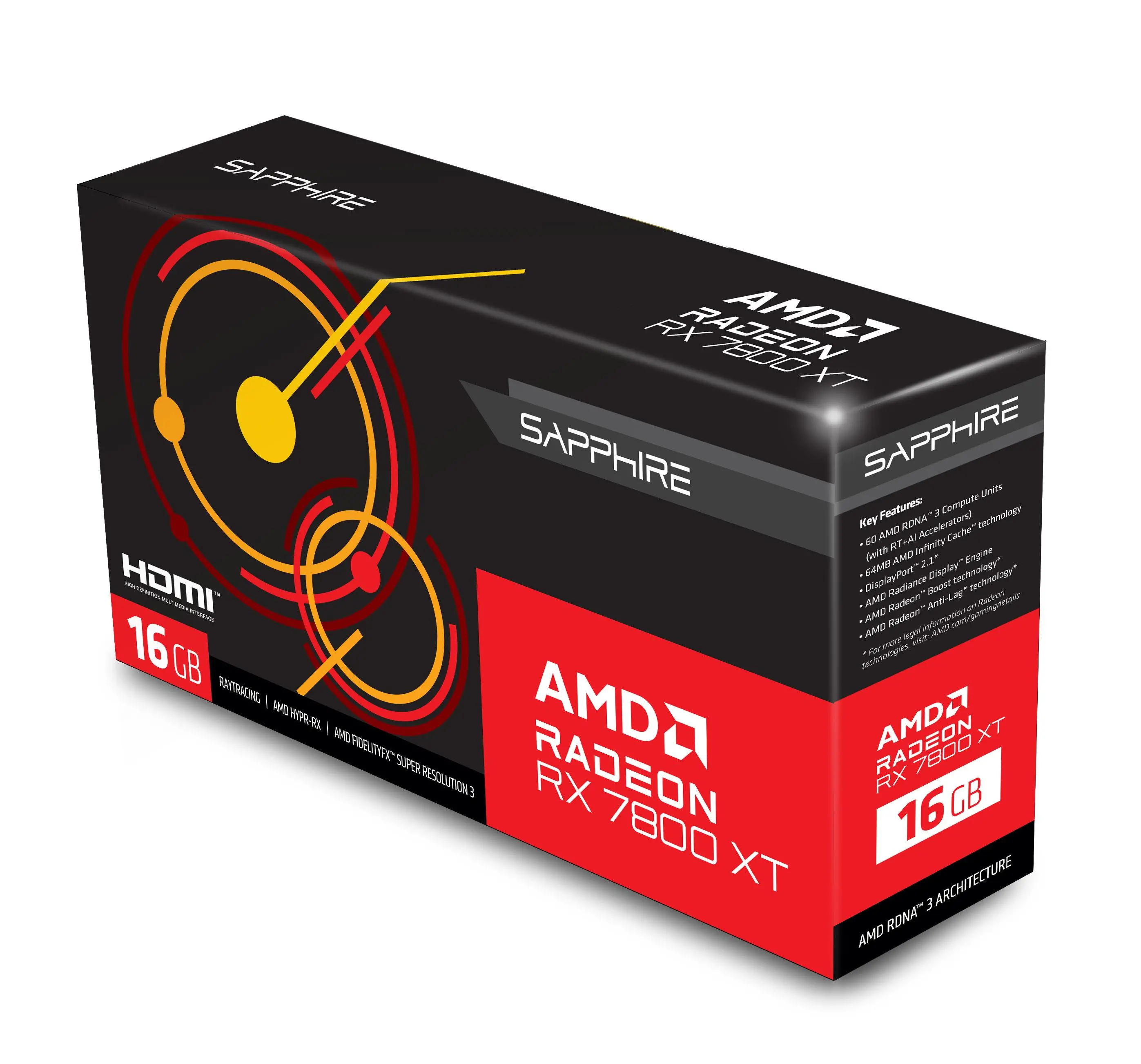 Karta graficzna Sapphire technology Radeon RX 7800 XT 16GB GDDR6 256bit FSR