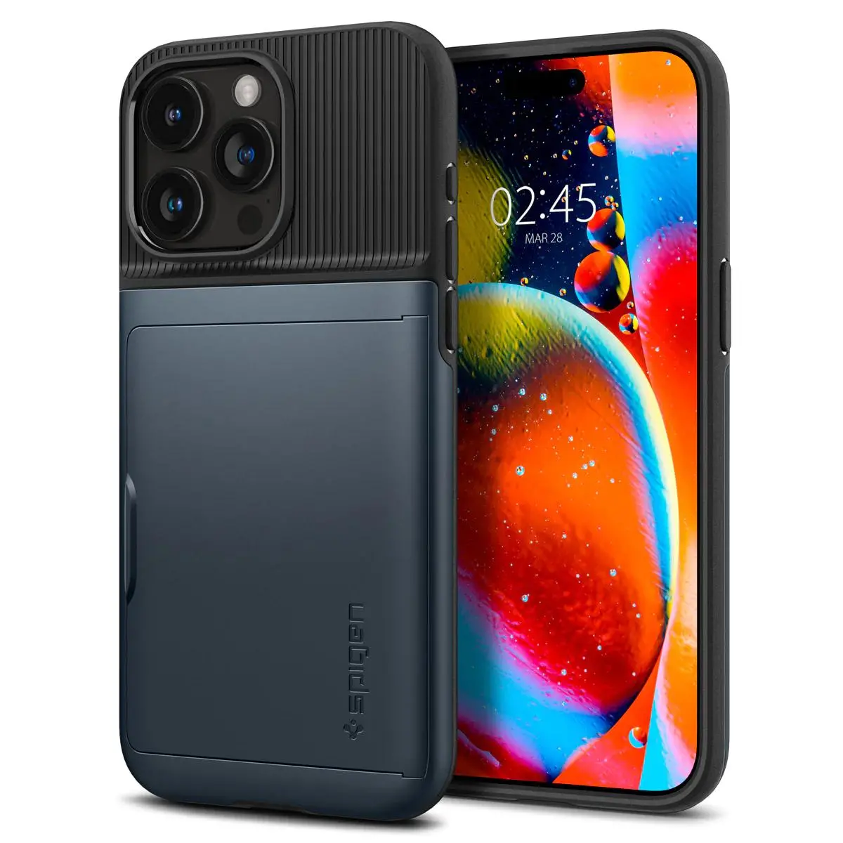 Etui Spigen Slim Armor CS do iPhone 15 Pro Max metal slate