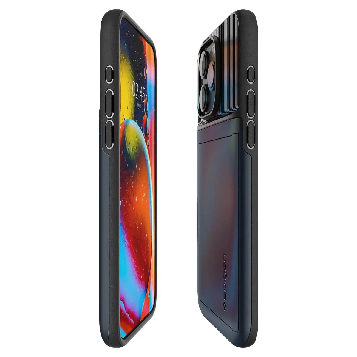 Etui Spigen Slim Armor CS do iPhone 15 Pro Max metal slate