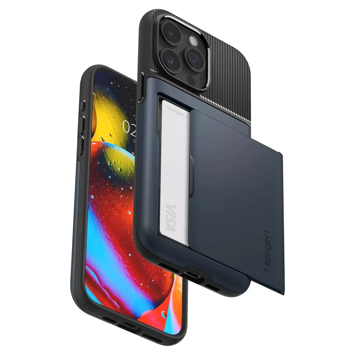 Etui Spigen Slim Armor CS do iPhone 15 Pro Max metal slate