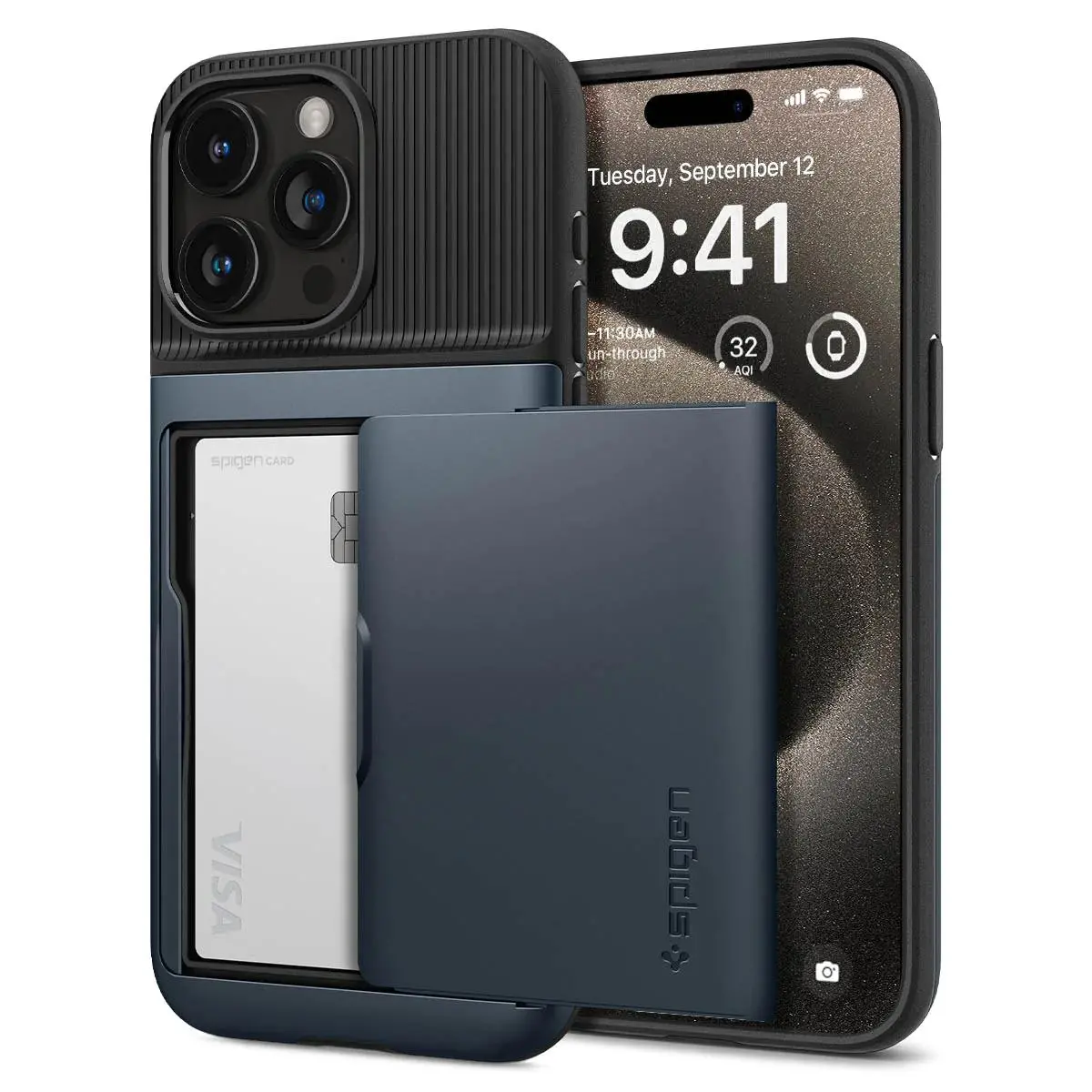 Etui Spigen Slim Armor CS do iPhone 15 Pro Max metal slate