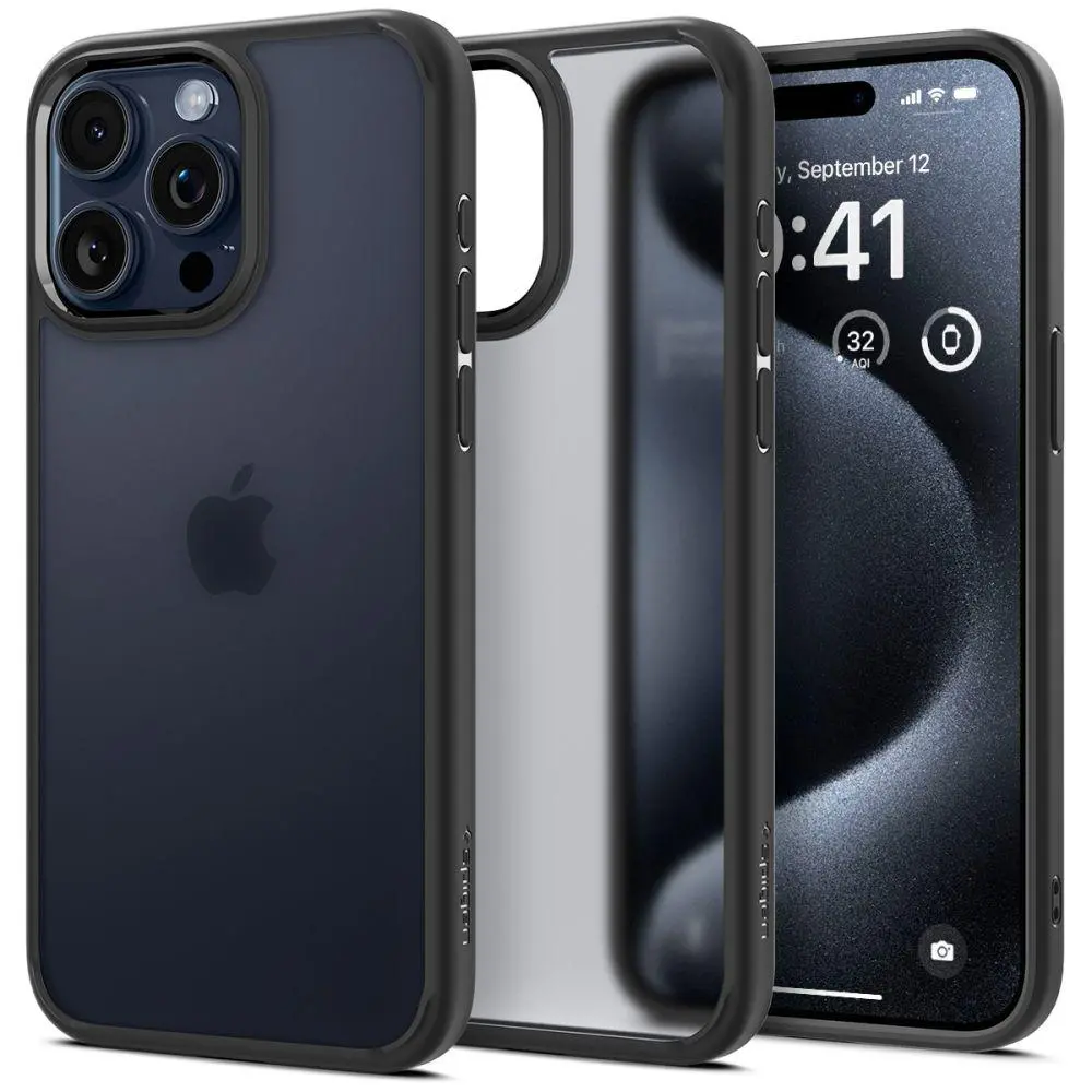 Etui Spigen Ultra Hybrid do iPhone 15 Pro Max Czarny