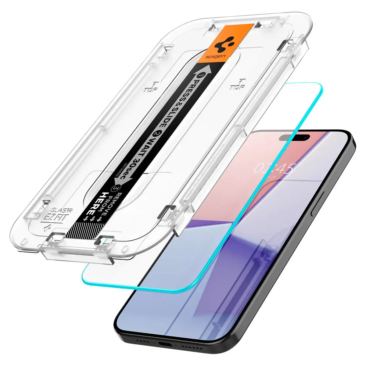 Szkło hartowane Spigen z aplikatorem Glas.tR EZ Fit do iPhone 15 Pro Max - 2 pack