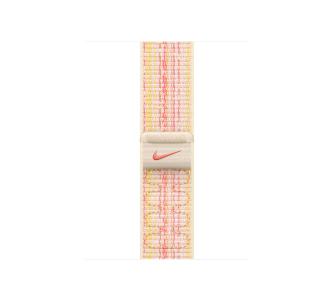 Opaska Apple sportowa Nike w kolorze księżycowej poświaty/Różowym do koperty 41 mm