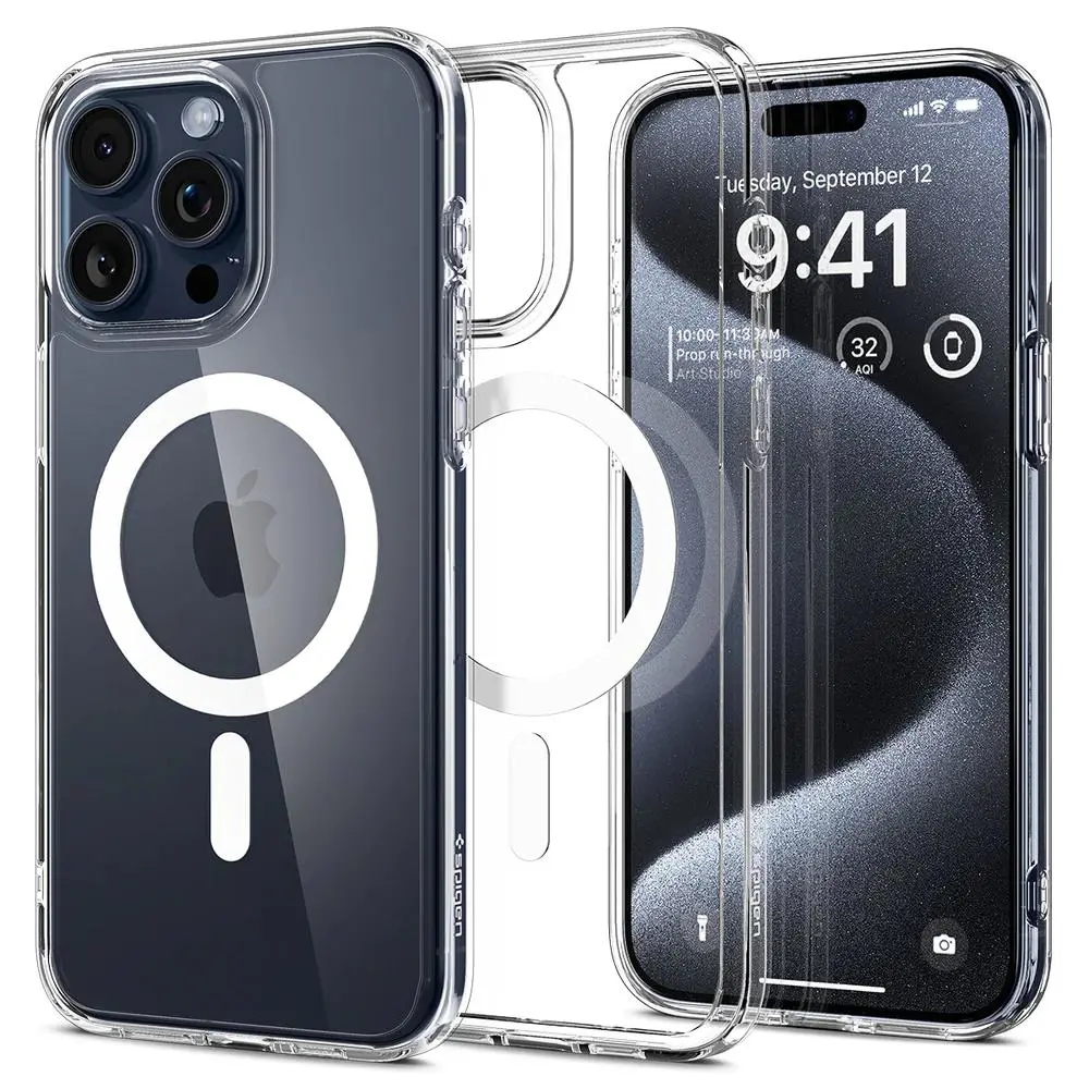 Etui Spigen Ultra Hybrid MagFit do iPhone 15 Pro Biały