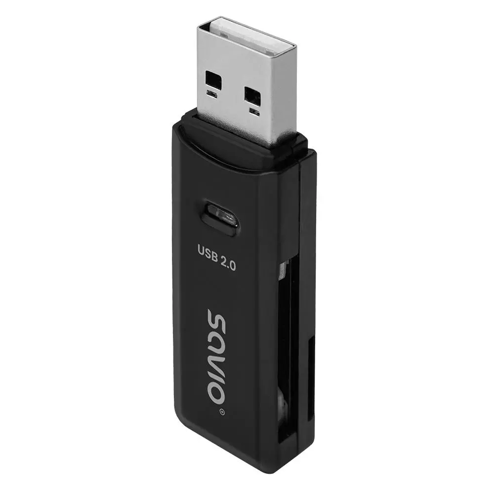 Czytnik kart Savio AK-63 USB 2.0 Czarny