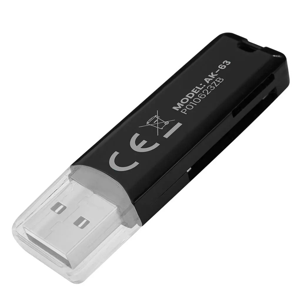 Czytnik kart Savio AK-63 USB 2.0 Czarny