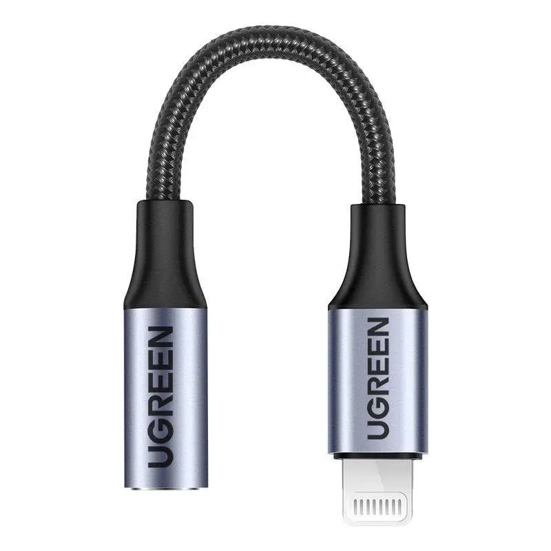 Adapter UGREEN US211 Lightning do jack 3.5mm, 0.1m Czarny