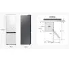Lodówka Samsung Bespoke RB34C7B5D22 Pełny No Frost 185,3cm Szuflada z kontrolą wilgotności Zdalne sterowanie Czarne szkło