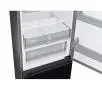Lodówka Samsung Bespoke RB34C7B5D22 Pełny No Frost 185,3cm Szuflada z kontrolą wilgotności Zdalne sterowanie Czarne szkło