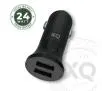 Ładowarka samochodowa Xqisit 2x USB-A 4,8 A Czarny