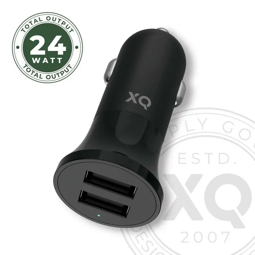 Ładowarka samochodowa Xqisit 2x USB-A 4,8 A Czarny