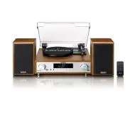 Lenco MC-160WD Manualny Napęd paskowy Przedwzmacniacz Bluetooth Drewno